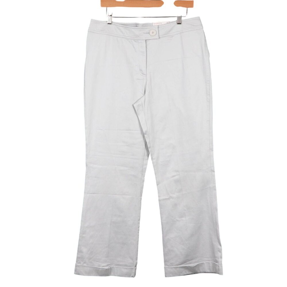 Westbound Petites Natalie Fit Pants 14P Womens  Light Blue Career Casual